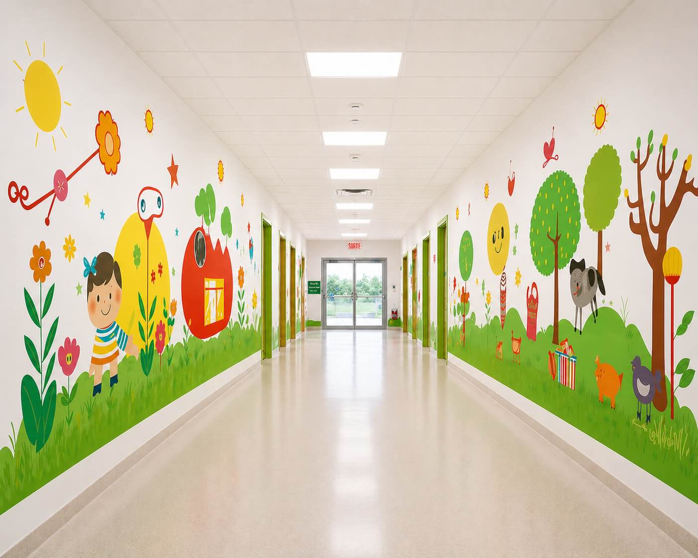 Application murale : Hôpitaux et collectivités