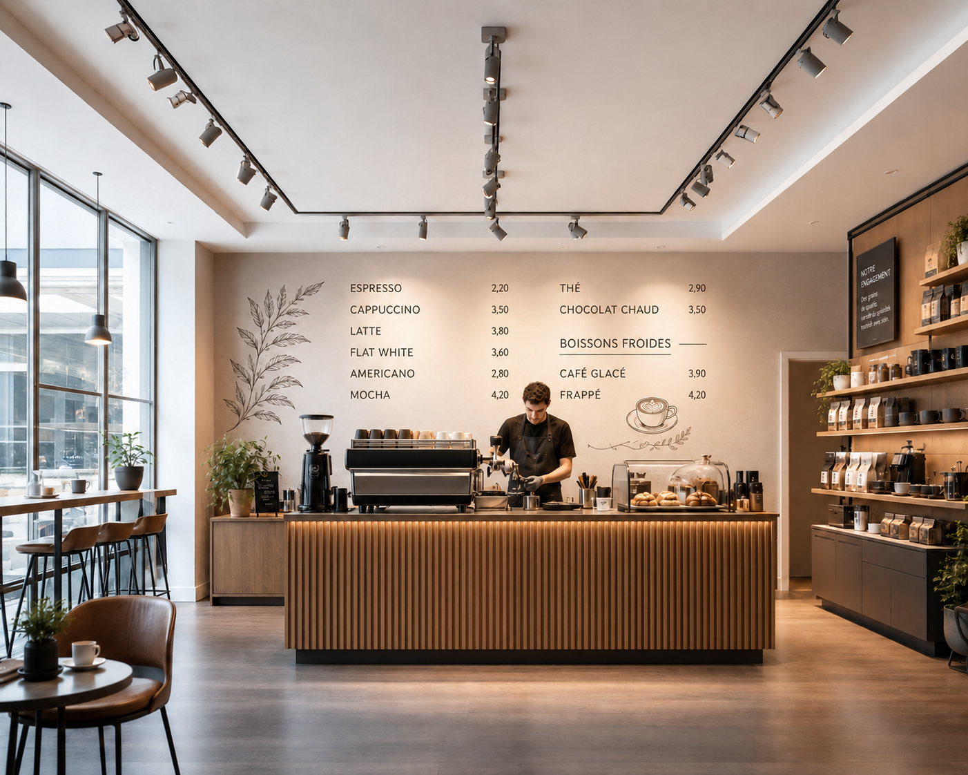 Exemple d'application murale : Commerces